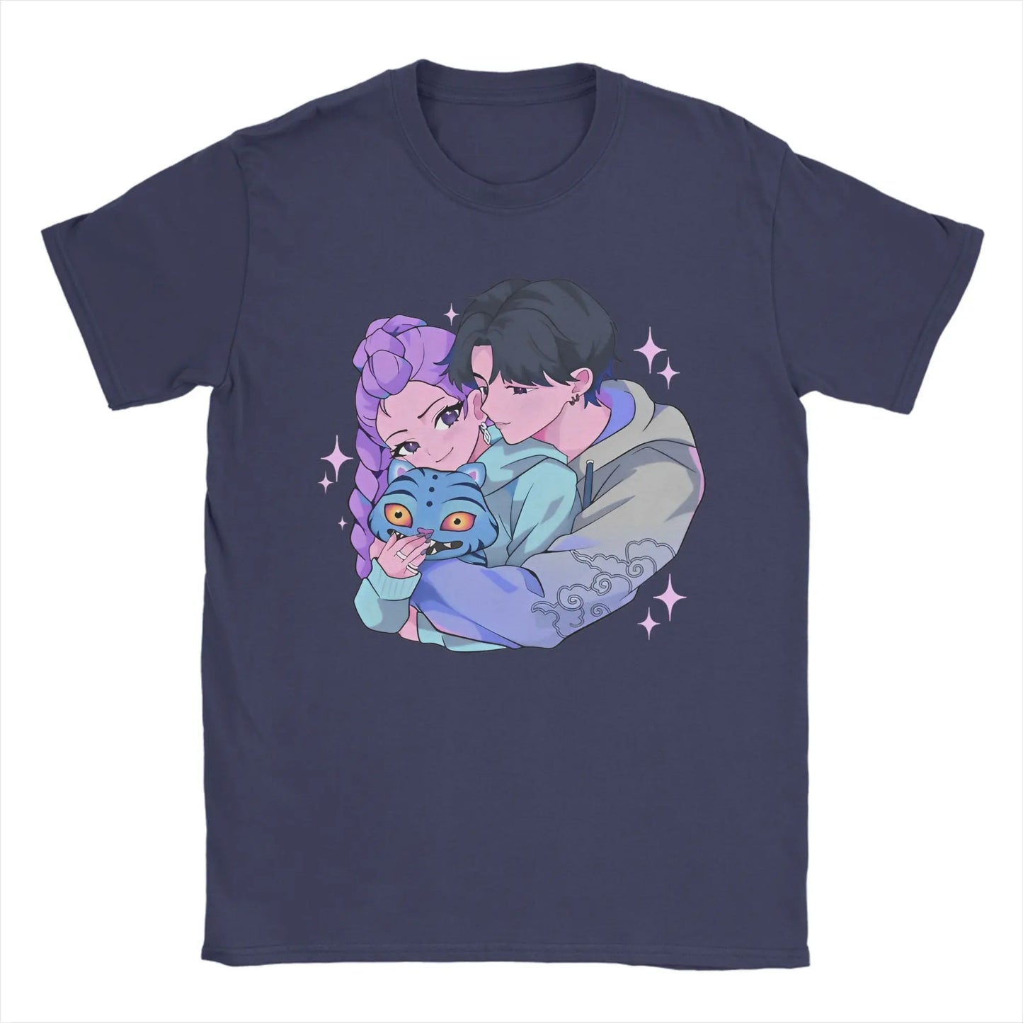 Rujinu Kpop Demon Hunters Y2K Graphic Tee – Cotton T-Shirt