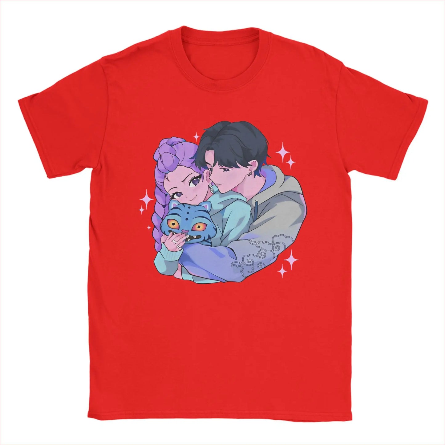 Rujinu Kpop Demon Hunters Y2K Graphic Tee – Cotton T-Shirt