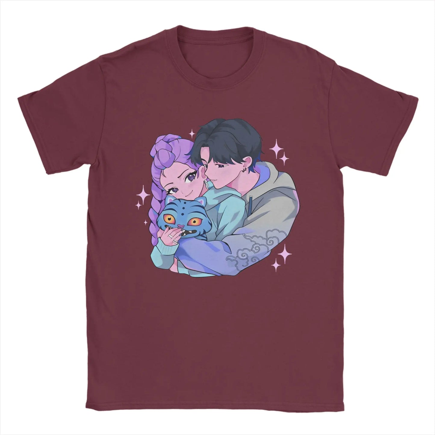 Rujinu Kpop Demon Hunters Y2K Graphic Tee – Cotton T-Shirt