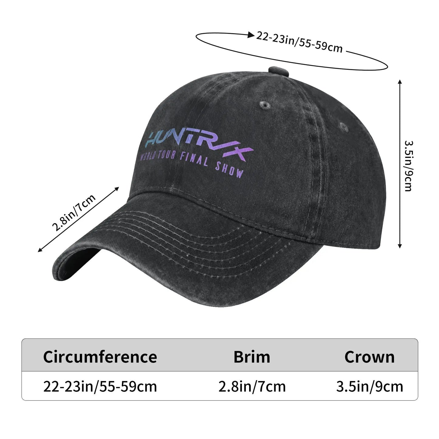 Huntrix World Tour Kpop Demon Hunters Vintage Snapback Cap