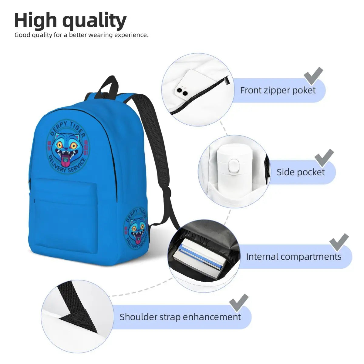 Huntrix Derpy Tiger KPop Backpack