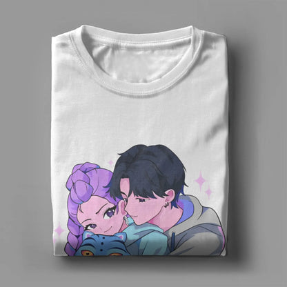 Rujinu Kpop Demon Hunters Y2K Graphic Tee – Cotton T-Shirt